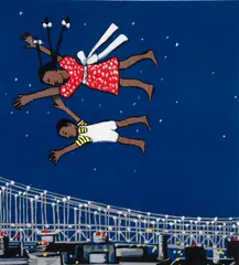 Faith Ringgold, Tar Beach, 1993, color, woodcut on paper