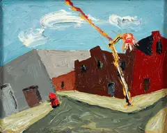 Red Hook by Arnold Sharrad, 2010, oil on board, offered Sep 2024