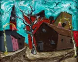 Arnold Sharrad, Red Hook, 2010, oil on board
