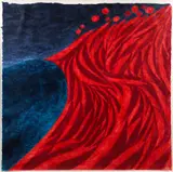 Carol Summers, The Lexington Fire, 1985, color, woodcut on cream Japan paper