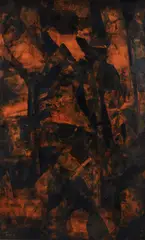 Creation by Russell Twiggs, 1956, collage, shellac, and mixed media on masonite panel, offered Sep 2024