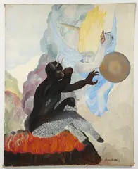 Angel versus Devil by Thomas L. Willis Jr., 1965, oil on canvas, offered Sep 2024