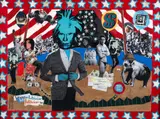 Jeff and Mark Zets, Andy Warhol Circus, mixed media collage