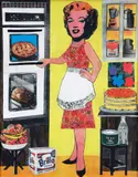 Jeff and Mark Zets, Marilyn Monroe, after Andy Warhol (Campbell's Soup, Brillo Box, Velvet Underground Banana, etc), mixed media collage