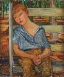 Rachel Sutton, Daydreaming Boy, oil on canvas