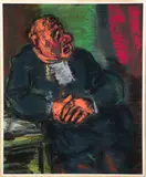 Benjamin Kopman, Seated Man, color