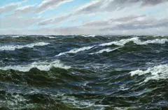 Patrick von Kalckreuth, Ocean Seascape, oil on canvas