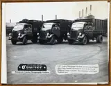 Charles Harris, Three City of Pittsburgh garbage trucks with drivers lined up in empty lot