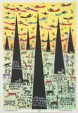 Howard Finster, Animals World, c.1988, offset, lithograph on paper