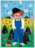 Howard Finster, I Seen Angels, c.1990, screenprint on paper