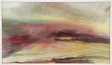 Untitled, late 20th/ by Fran Vernardos Gialamas, pastel and metallic gold paint on paper, offered Aug 2024
