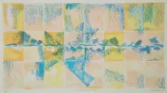 To The Edge of Time by Jane Haskell, 1986, lithograph printed in colors, offered Aug 2024