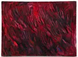 Josef Hulich, Abstract in Red, circa 1970s, oil on canvas