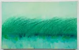 Josef Hulich, Abstract in Green, circa 1970s, oil on canvas