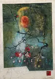 Lê Bá Đảng, Cherry Blossoms, undated, mixed media print on various papers