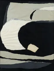Untitled Abstract by Jane Else Miller, Collage, c.1960s, torn paper, offered Aug 2024