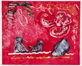 Hedy O'Beil, (American/New York City, 1928-2022), Two Birds, 1995, oil monoprint on paper
