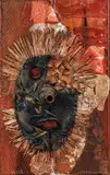 Cynthia Taylor Krich, Head #2, 1969, mixed media on wood panel