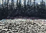 Jack Marlowe Wise, Canadian Landscape, 1995, color woodblock or