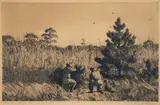 Aiden Lassell Ripley, Dove Shooting, drypoint etching