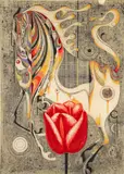 Tadashi Nakayama, Horse and Tulip, 1968, color