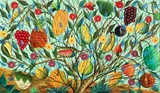 Gesner Abelard, Tropical Fruits and Foods on the Vine, 1950's, oil on board