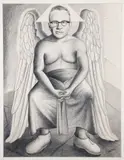Nick Bubash, Self Portrait of the Artist as an Angel, 1994, graphite on paper