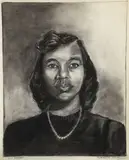 Asche (American/Western PA, 1930-2023), Self Portrait by Elizabeth Douglas, 1947, charcoal on board, offered Jun 2024