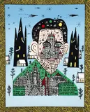 Howard Finster, Looking In, c.1989, screenprint on paper