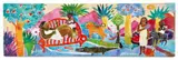 Ann Roberts Morley Frantic, Landscape with Trees, Figures, and Animals, (Tropical Peaceable Kingdom)