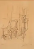 Alberto Giacometti, Chaise et Gueridon, 1960 (Lust # 33)