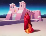 R. C. Gorman, (Native American/Navajo, 1931-2005), First Snow, 1994, color, lithograph on paper