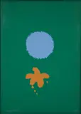 Adolph Gottlieb, Green Ground Blue Disc, 1966, screenprint