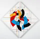Harry Grant, Arc and Overlapping #C, 2013, acrylic on linen canvas