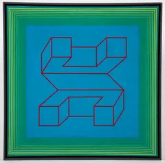 Untitled Op Art Composition by Lowry, circa 1980, acrylic on canvas, offered Jun 2024