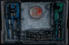 Untitled Abstract by Yiannis Maltezos, circa 1965, oil on artists board, Dimensions:, offered Jun 2024