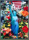 Peter Max, Land of the Free Home of the Brave II, 2005, mixed media with handpainted acrylic over color lithography