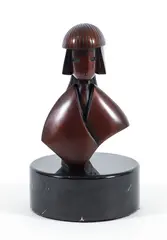 Arlo Namingha, Maiden I, 2001, bronze figure, date and name etched to bottom