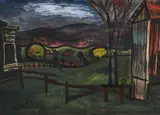 Esther Phillips, On The Asylum Grounds, watercolor