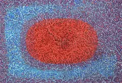 Untitled by Jack Marlowe Wise, 1996, gouache on transparent rice paper,8.5 x 12.75 inches, offered Jun 2024
