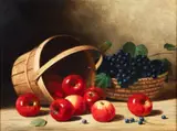 Albert Francis King, (American/Western PA, 1854-1945), Still Life with Baskets, Apples and Grapes