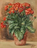 Vincent Nesbert, Still Life with Flowers, c.1940s, watercolor