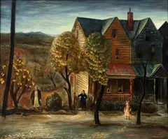 Oh, Mother (with Nursing Mother on the reverse) by Samuel Rosenberg, 1944, oil and tempera on masonite panel, two sided, offered Jun 2024