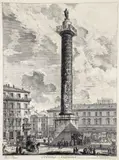 Colonna Antonina [The Column of Marcus Aurelius] by Giovanni Battista Piranesi, etching on laid paper, fleur de lis watermark, impression, offered Jun 2024