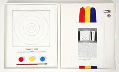 Target-from Technics and Creativity: Gemini G.E.L., 1971, published by the Museum of Modern Art, complete with Target offset by Jasper Johns, lithograph multiple by Jasper Johns, paperback catalog, 3 paint pads, paint brus, offered May 2024