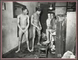 Charles Harris, (American/Pittsburgh, 1908-1998), Four Men in a Locker Room, taken c.1938-1946, printed shortly after, matte