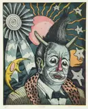 Nick Bubash, Pride - from The Seven Deadly Sins portfolio, 2001, color, etching, initialed