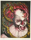 Nick Bubash, Anger - from The Seven Deadly Sins portfolio, 2001, color, etching