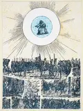 Max Ernst, Single print from La Ballade du Soldat portfolio, 1972, color, lithograph on wove paper, not