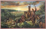 Robert Griffing, Title: Triumphant Return To Fort Duquesne, (3rd Braddock Series Print), Date: 2001, Medium: color